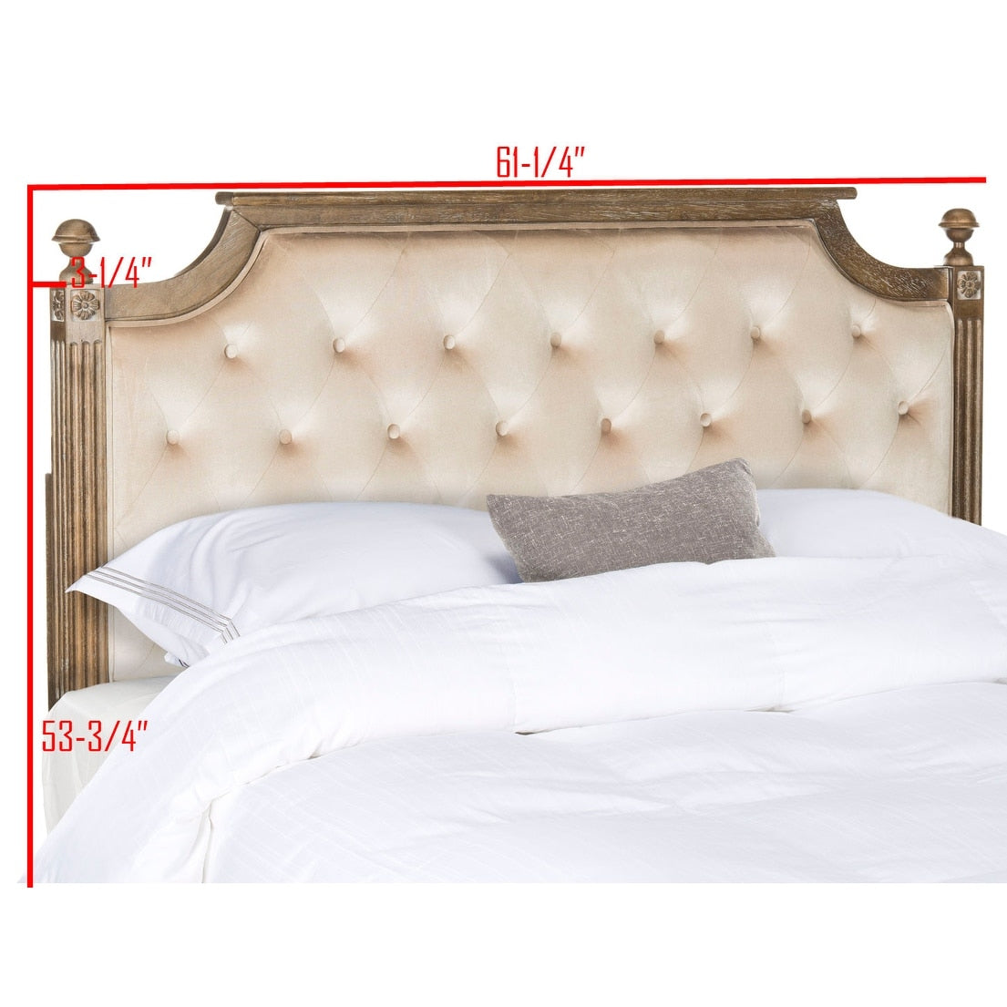 SAFAVIEH Desiderata Rustic Wood Tufted Headboard