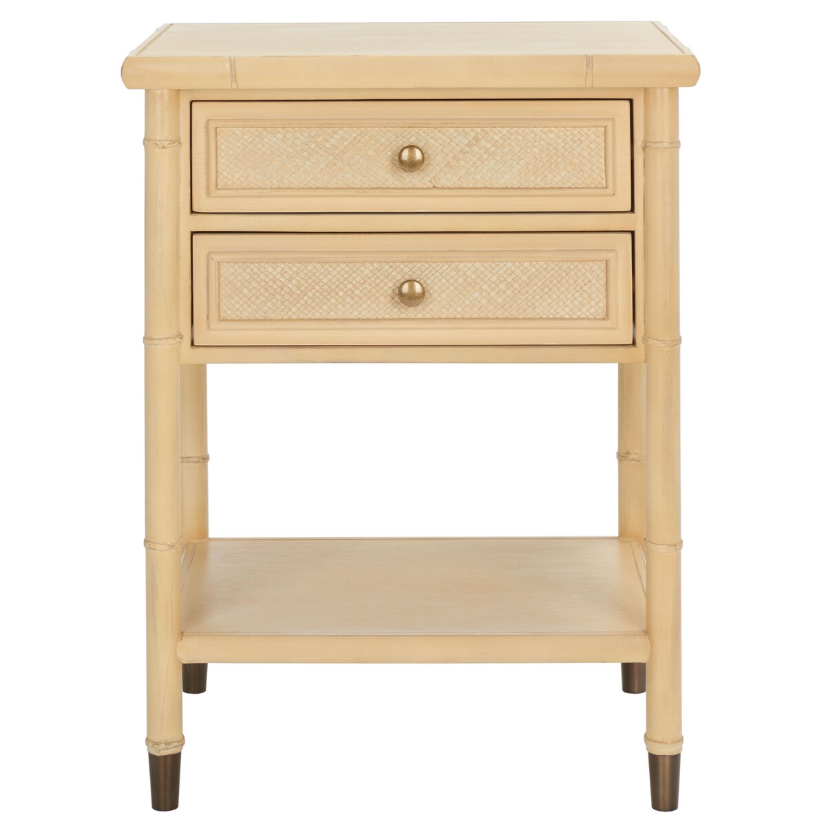 SAFAVIEH Dessa 2-Drawer 1-Shelf Accent Table. - 21" W x 18" D x 27" H - 21Wx18Dx27H