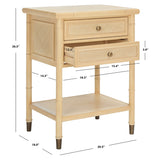 SAFAVIEH Dessa 2-Drawer 1-Shelf Accent Table. - 21" W x 18" D x 27" H - 21Wx18Dx27H