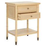 SAFAVIEH Dessa 2-Drawer 1-Shelf Accent Table. - 21" W x 18" D x 27" H - 21Wx18Dx27H