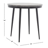 SAFAVIEH Dhimitra Marble Round Top Side Table - 19 In. W x 19 In. D x 19 In. H - 19Wx19Dx19H