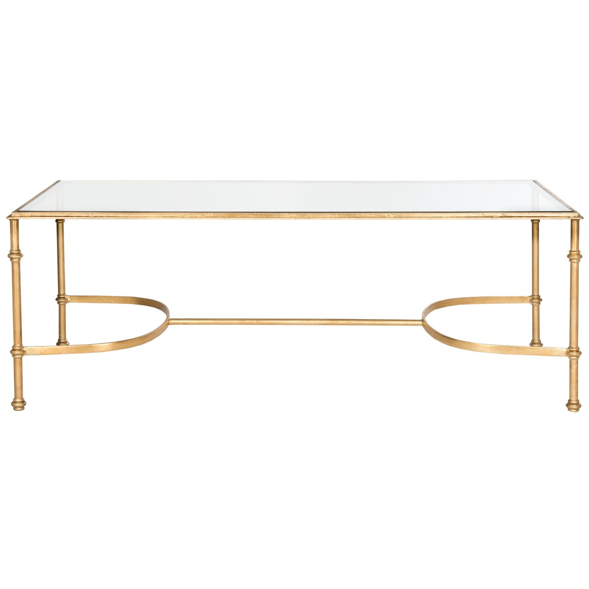 SAFAVIEH Dianne Gold/ Tempered Glass Top Cofee Table - 50" x 26" x 18" - 50Wx26Dx18H