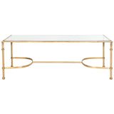 SAFAVIEH Dianne Gold/ Tempered Glass Top Cofee Table - 50" x 26" x 18" - 50Wx26Dx18H