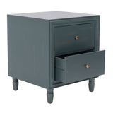 SAFAVIEH Dila 2-Drawer Storage Nightstand Table - 22" x 22" x 26" - 22Wx22Dx26H