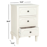 SAFAVIEH Dinah Grey 3-Drawer Storage Side Chest - 16.9" x 13.4" x 26.8" - 17Wx13Dx26H