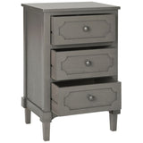 SAFAVIEH Dinah Grey 3-Drawer Storage Side Chest - 16.9" x 13.4" x 26.8" - 17Wx13Dx26H