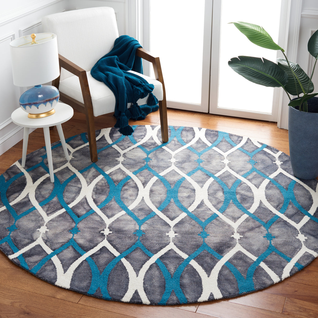 SAFAVIEH Dip Dye Mercan Hand-tufted Wool Geometric Area Rug