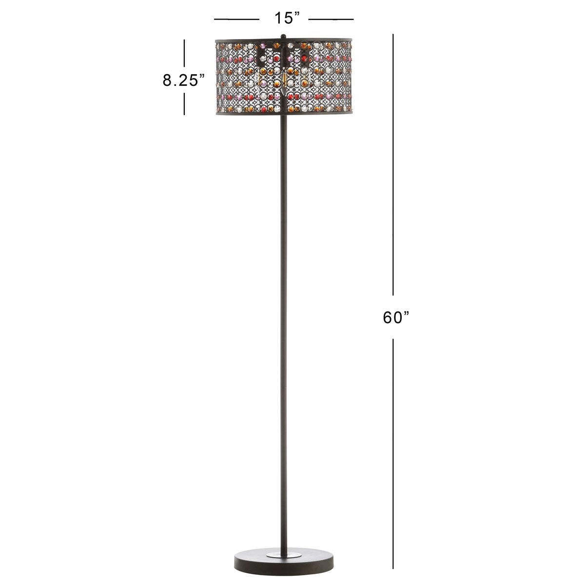 SAFAVIEH Disney Lighting Mosaic Crystal 60-inch Standing Floor Lamp with LED Bulb - Multi - 15Wx15Dx60H