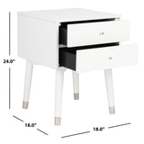 SAFAVIEH Dobrita Mid-Century Modern 2-Drawer Nightstand