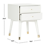 SAFAVIEH Dobrita Mid-Century Modern 2-Drawer Nightstand