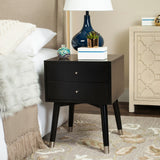 SAFAVIEH Dobrita Mid-Century Modern 2-Drawer Nightstand