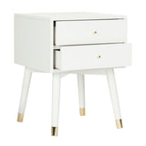 SAFAVIEH Dobrita Mid-Century Modern 2-Drawer Nightstand