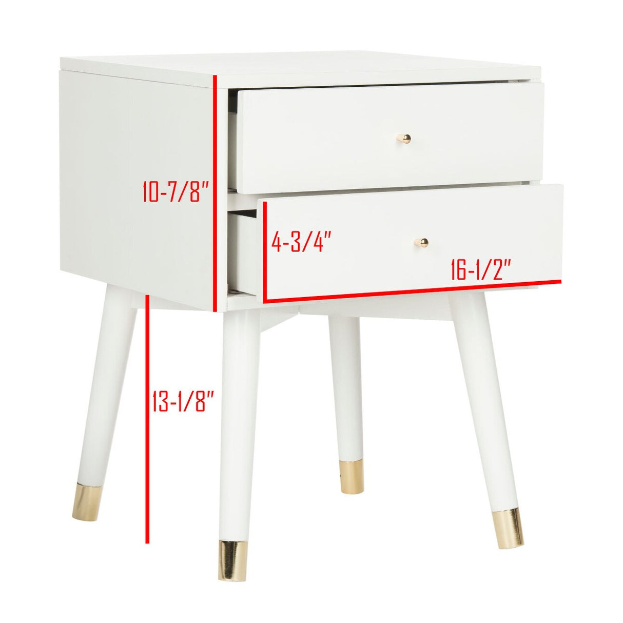 SAFAVIEH Dobrita Mid-Century Modern 2-Drawer Nightstand