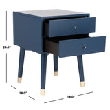 SAFAVIEH Dobrita Mid-Century Modern 2-Drawer Nightstand