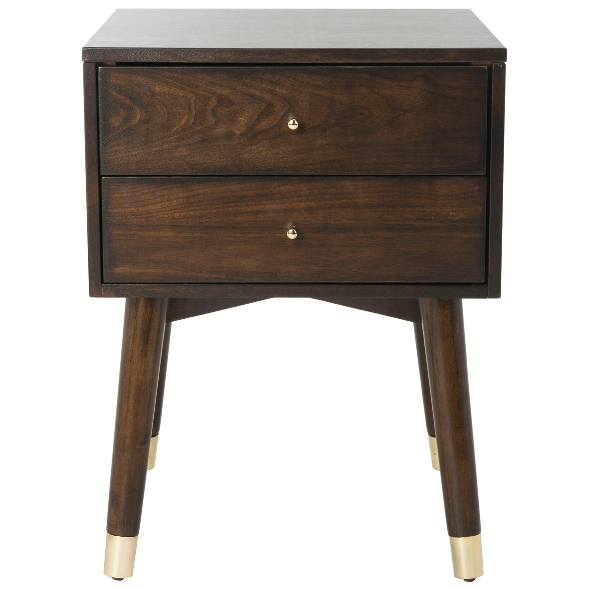 SAFAVIEH Dobrita Mid-Century Modern 2-Drawer Nightstand