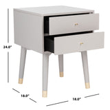 SAFAVIEH Dobrita Mid-Century Modern 2-Drawer Nightstand