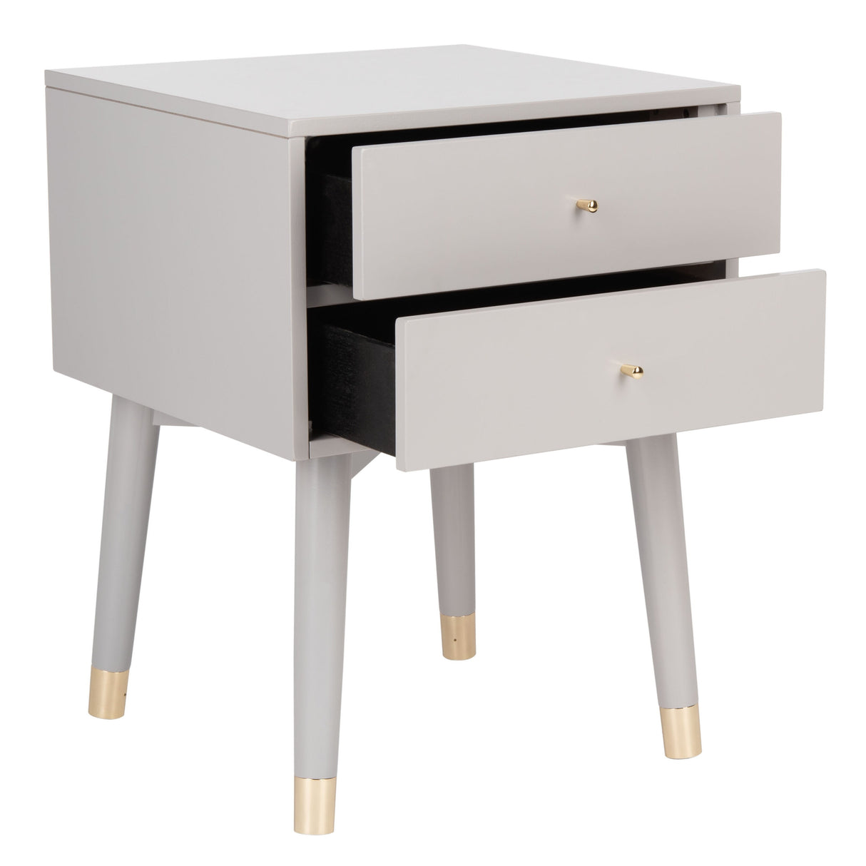 SAFAVIEH Dobrita Mid-Century Modern 2-Drawer Nightstand