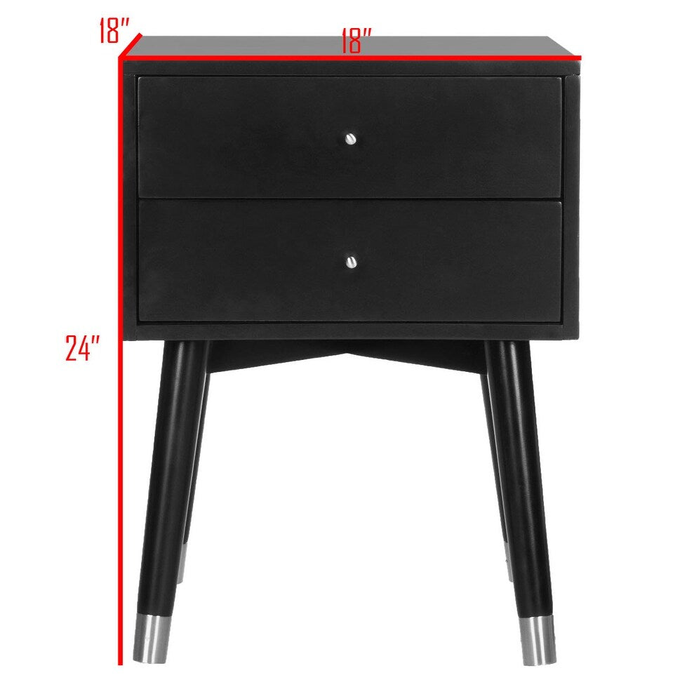 SAFAVIEH Dobrita Mid-Century Modern 2-Drawer Nightstand