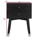 SAFAVIEH Dobrita Mid-Century Modern 2-Drawer Nightstand