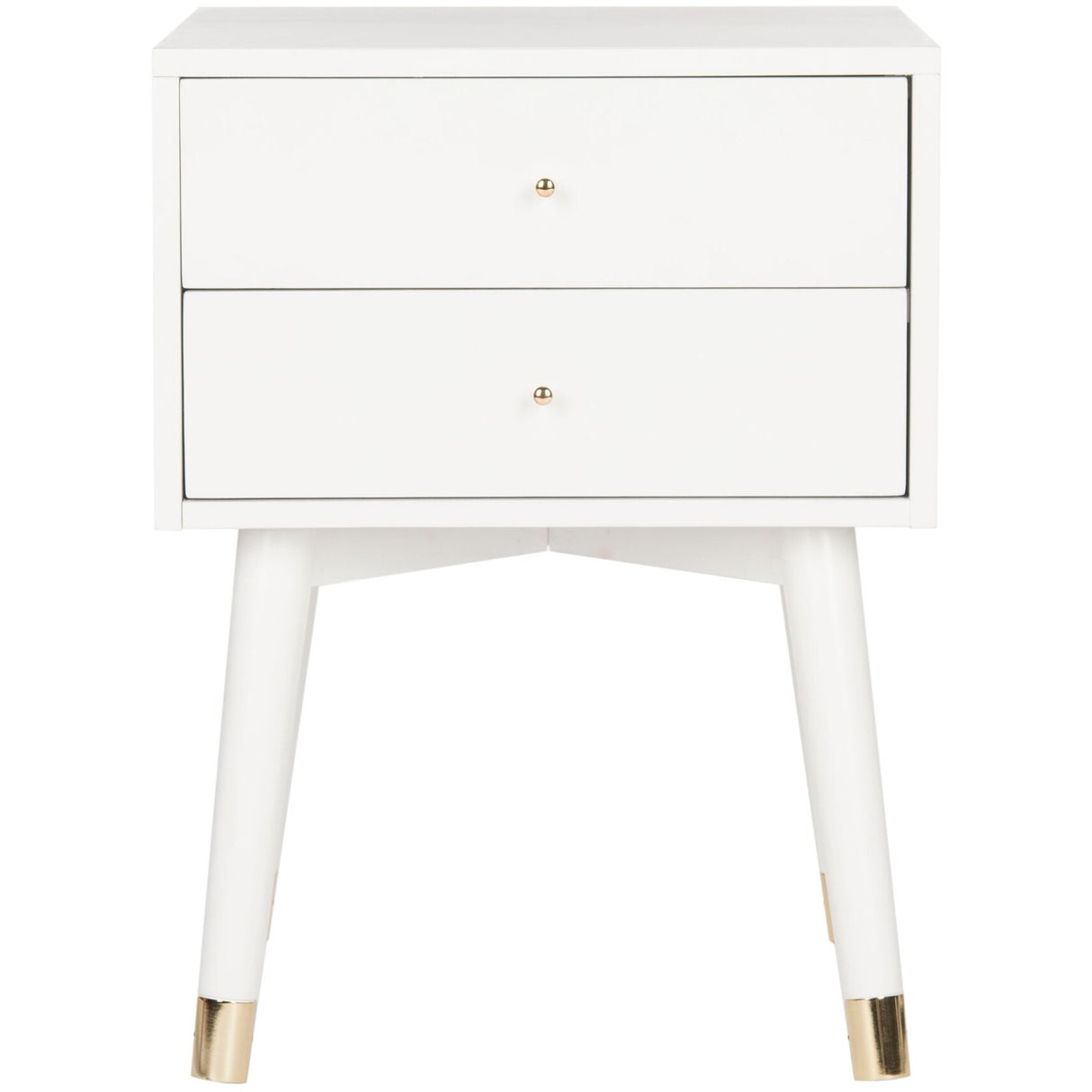 SAFAVIEH Dobrita Mid-Century Modern 2-Drawer Nightstand