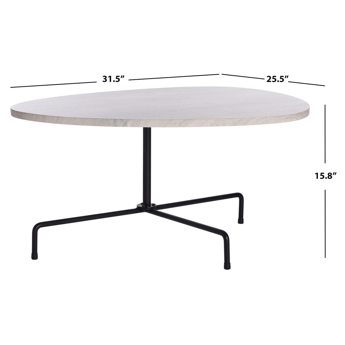 SAFAVIEH Dorathea Modern Tripod Coffee Table - 32Wx26Dx16H