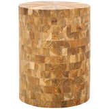 SAFAVIEH Dorine Light Maple Teak Wood Stool - 12" x 12" x 15.5" - 12Wx12Dx16H