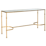 SAFAVIEH Dorla Gold/ Tempered Glass Top Console - 63" x 16" x 32" - 63Wx16Dx32H