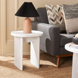 SAFAVIEH Dorothea Ribbed Accent Table - 18.1 In. W x 15.7 In. D x 20 In. H - 18Wx16Dx20H