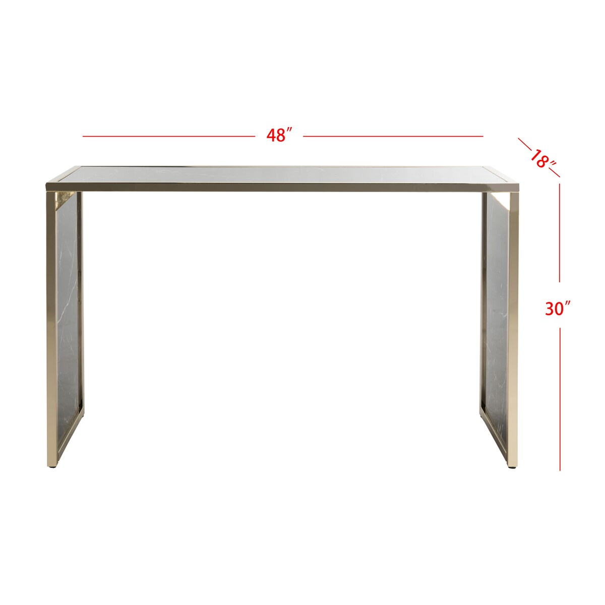 SAFAVIEH Dorthea Black/ Brass Console Table - 48" x 18" x 30" - 48Wx18Dx30H