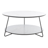 SAFAVIEH Dot Modern 2-Tier Round Coffee Table - 32 In. W x 32 In. D x 16 In. H - 32Wx32Dx16H