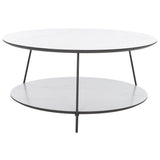 SAFAVIEH Dot Modern 2-Tier Round Coffee Table - 32 In. W x 32 In. D x 16 In. H - 32Wx32Dx16H