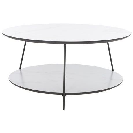 SAFAVIEH Dot Modern 2-Tier Round Coffee Table - 32 In. W x 32 In. D x 16 In. H - 32Wx32Dx16H