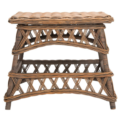 SAFAVIEH Draginja Natural Rattan Accent Table - 23.6" x 23.6" x 20.5" - 24Wx24Dx21H