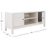 SAFAVIEH Dwan 47-inch Storage Media TV Stand - 47.3" W x 15.8" L x 20" H - 47Wx16Dx20H