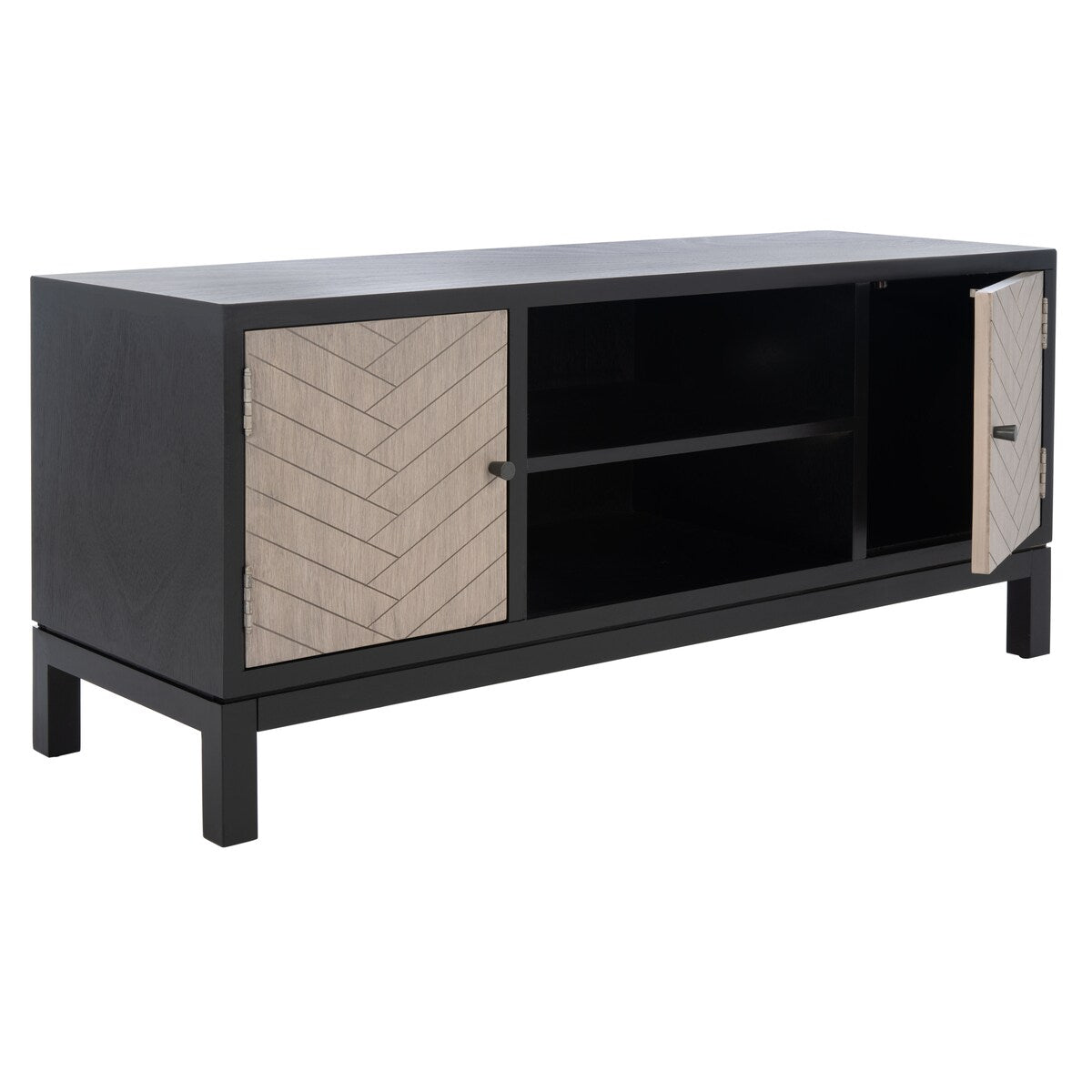 SAFAVIEH Dwan 47-inch Storage Media TV Stand - 47.3" W x 15.8" L x 20" H - 47Wx16Dx20H