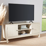 SAFAVIEH Dwan 47-inch Storage Media TV Stand - 47.3" W x 15.8" L x 20" H - 47Wx16Dx20H