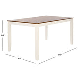 SAFAVIEH Earnestine Rectangle Dining Table - 57" W x 36" L x 30" H - 57Wx36Dx30H