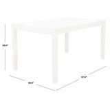 SAFAVIEH Earnestine Rectangle Dining Table - 57" W x 36" L x 30" H - 57Wx36Dx30H