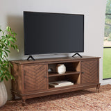 SAFAVIEH Echo 2-Door 2-Shelf Storage TV Media Stand - 47.3" W x 15.8" L x 20" H - 47Wx16Dx20H