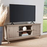 SAFAVIEH Echo 2-Door 2-Shelf Storage TV Media Stand - 47.3" W x 15.8" L x 20" H - 47Wx16Dx20H