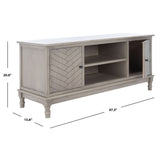 SAFAVIEH Echo 2-Door 2-Shelf Storage TV Media Stand - 47.3" W x 15.8" L x 20" H - 47Wx16Dx20H