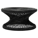 SAFAVIEH Efrat Large Bowed Black Coffee Table - 31.5" x 31.5" x 15.7" - 32Wx32Dx16H