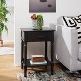 SAFAVIEH Eilish 1-Drawer 1-Shelf Accent Table - 19" W x 15.8" L x 26" H - 19Wx16Dx26H