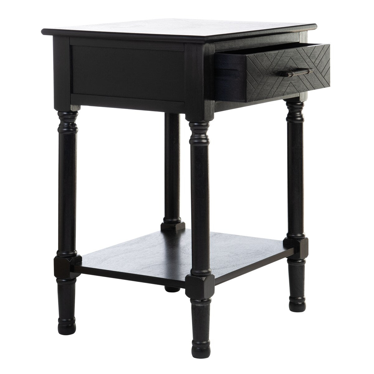 SAFAVIEH Eilish 1-Drawer 1-Shelf Accent Table - 19" W x 15.8" L x 26" H - 19Wx16Dx26H