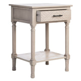 SAFAVIEH Eilish 1-Drawer 1-Shelf Accent Table - 19" W x 15.8" L x 26" H - 19Wx16Dx26H