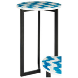 SAFAVIEH Eini Blue/ White End Table - 16Wx16Dx26H