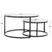 SAFAVIEH Elberta 2 Round Nesting Coffee Table - 43" L x 36" D x 18" H - 32Wx32Dx18H