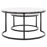 SAFAVIEH Elberta 2 Round Nesting Coffee Table - 43" L x 36" D x 18" H - 32Wx32Dx18H