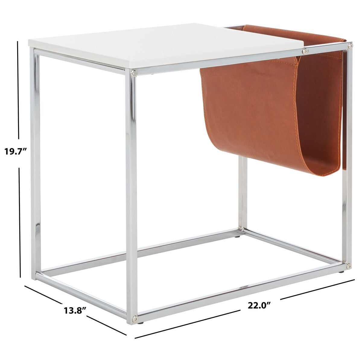 SAFAVIEH Eldora Side Table - 22" L x 14" W x 20" H - 22Wx14Dx20H