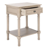 SAFAVIEH Eleanore 1-Drawer Lower Shelf Nightstand Accent Table - 19" W x 15.8" L x 26" H - 19Wx16Dx26H